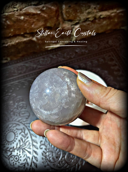 Blue Rose Quartz Healing Crystal Sphere #1 - Stellar Earth Crystals