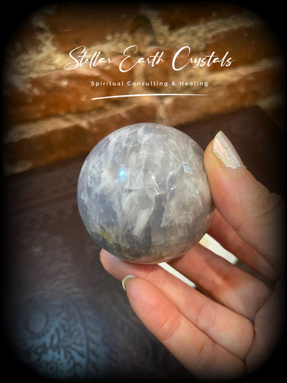 Blue Rose Quartz Healing Crystal Sphere #2 - Stellar Earth Crystals