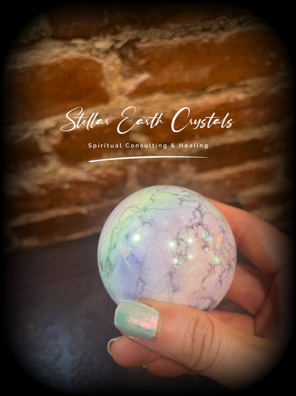 Angel Aura Howlite Sphere