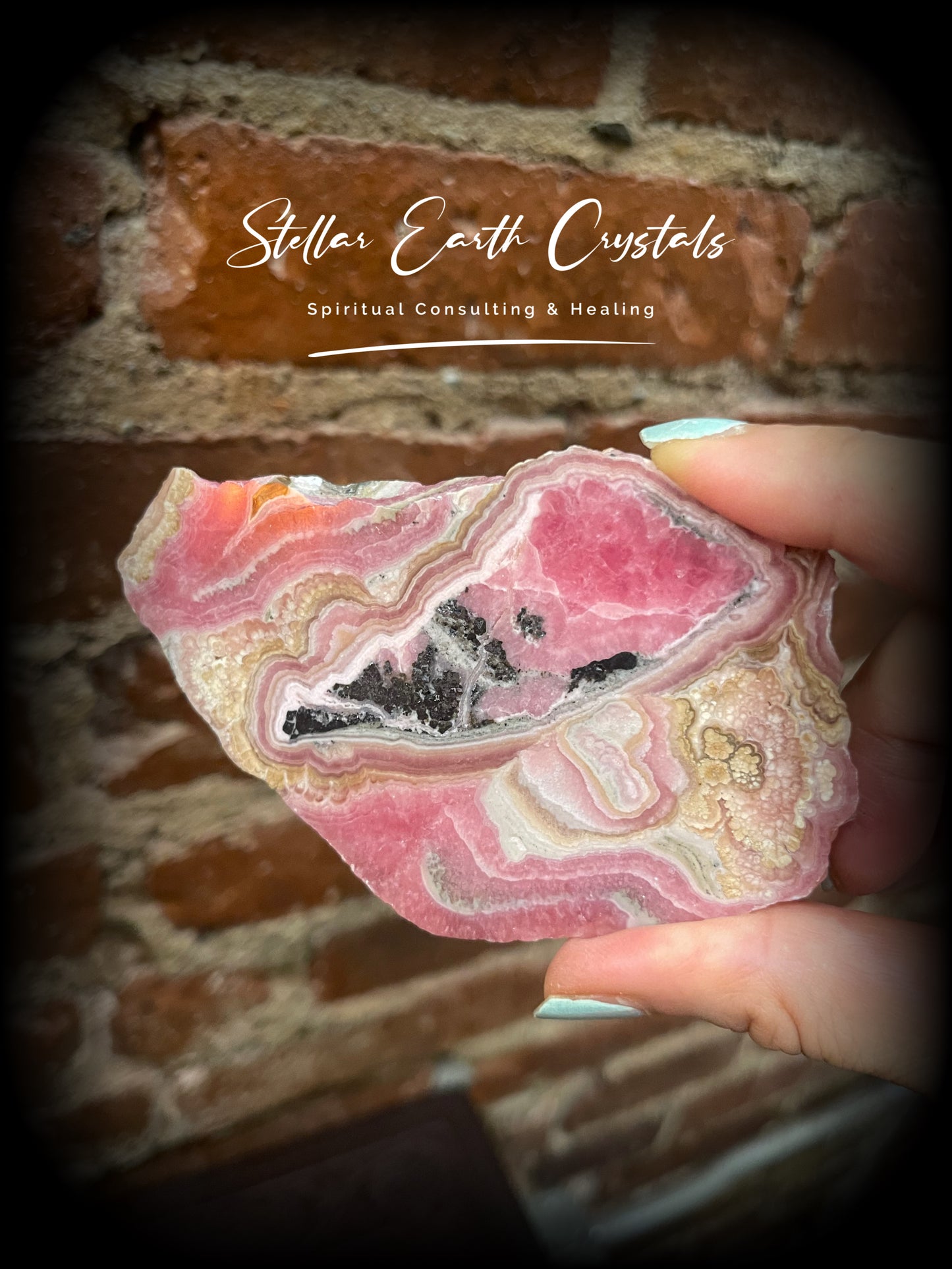 Rhodochrosite Healing Crystal Slab #3