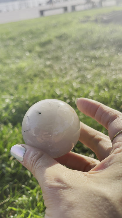 Tourmalinated Quartz Sphere Crystal Ball Healing Energy #2